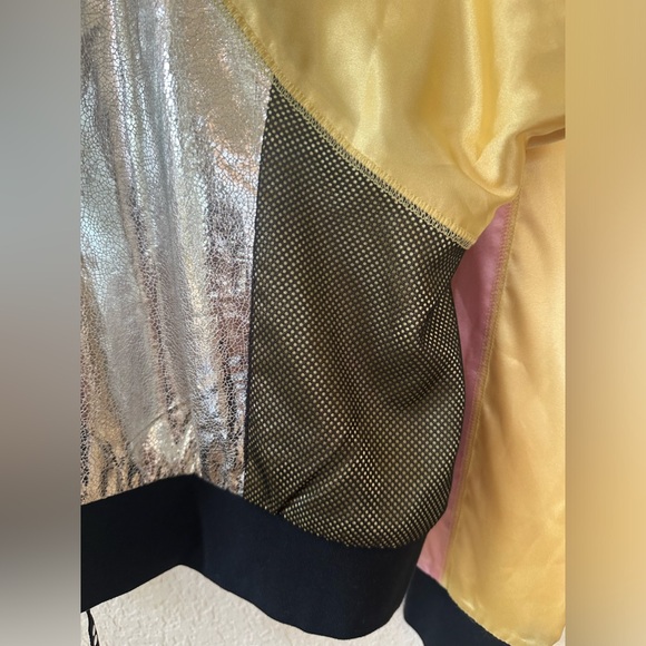 Kira Plastinina Colorful Gorpcore Front Zip Jacket SZ FR 44 US L 10-12 Metallic - Picture 4 of 8